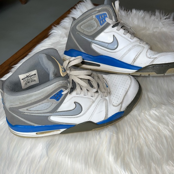 Nike Air flight Mens size 11.5. White/blue/gray vintage - Picture 3 of 10